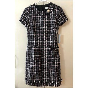 Harper Rose Cap Sleeve Tweed Shift Dress